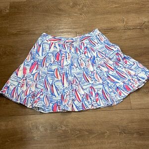 Lilly Pulitzer sailing nautical  skirt size 4  ( 28 waist)